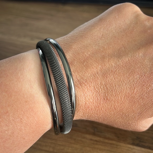 Lia Sophia Hematite cuff bracelet - Picture 2 of 2